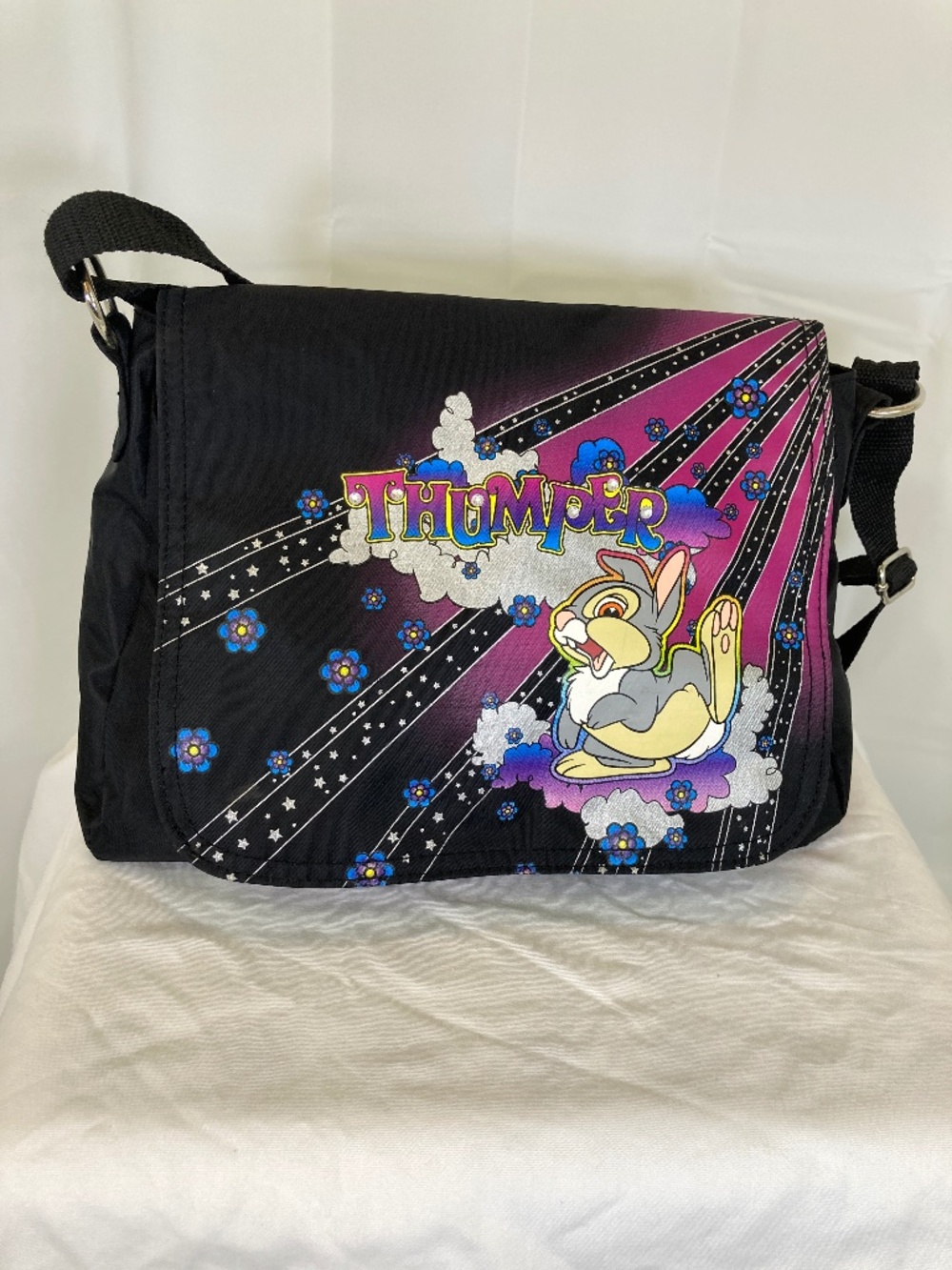 Disney Thumper Crossbody Black Messenger Style Used Once Adjustable Strap